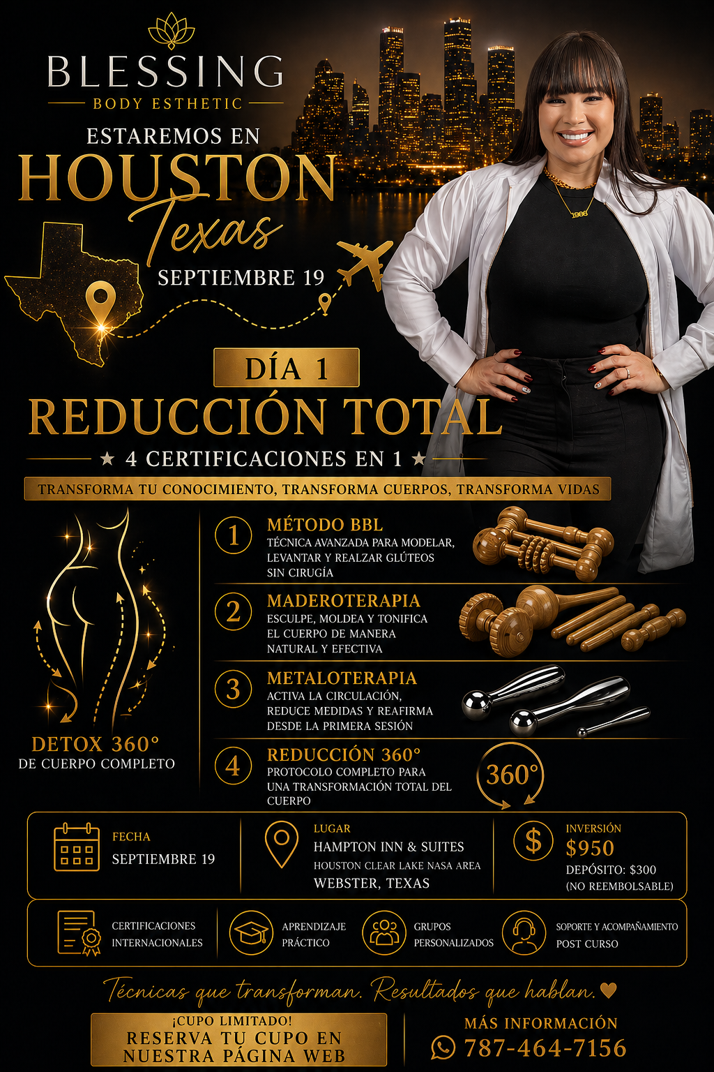 Reducción total Houston Texas (4 certificaciones en 1)